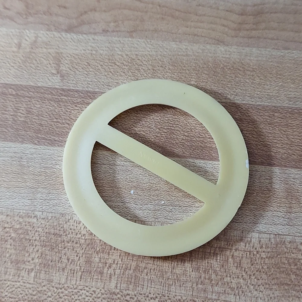 Vintage Ivory & Gold Scarf / T-shirt Slide - Picture 3 of 5